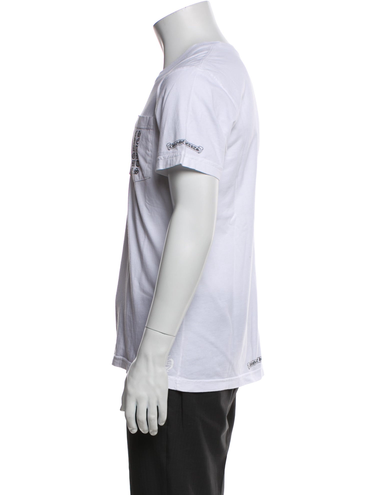 Chrome Hearts Vertical Logo Graphic Print T-Shirt